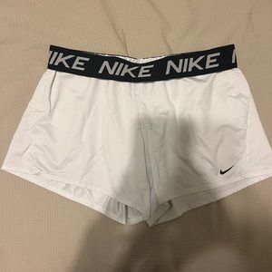 White Nike Dri-Fit Shorts - L